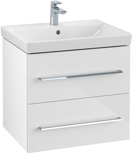 V&B Avento vaskeskab 580 x 514 x 452mm 2skuffer CrystalWhite