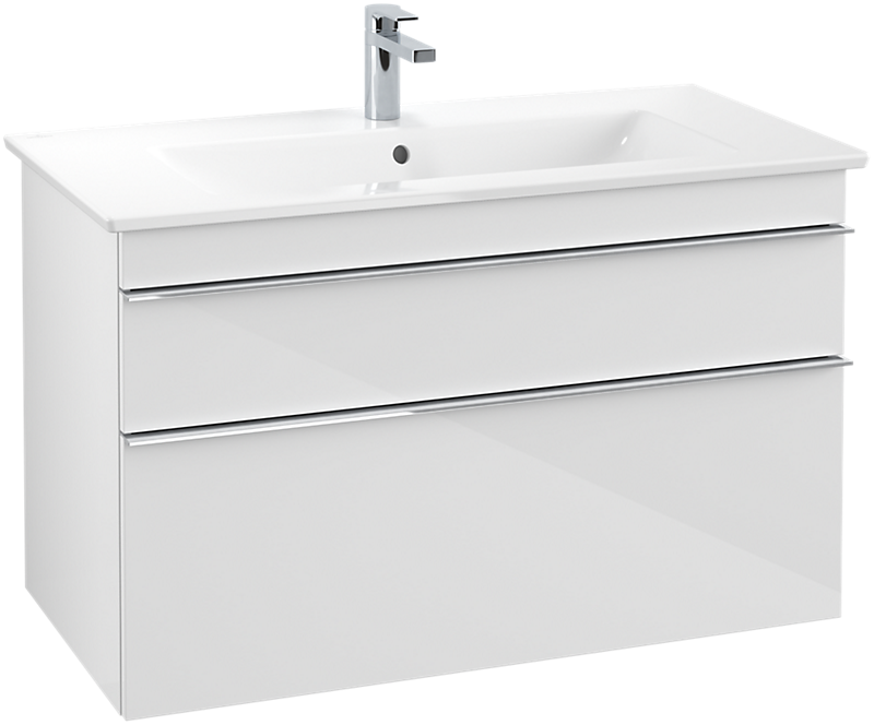 V&B Venticello vaskeskab 953x590x502mm med 2 skuffer Glossy White