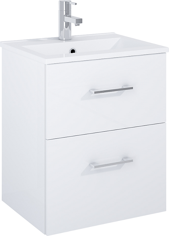 IMAGE 50 CM Møbelskab & håndvask, hvid højglans