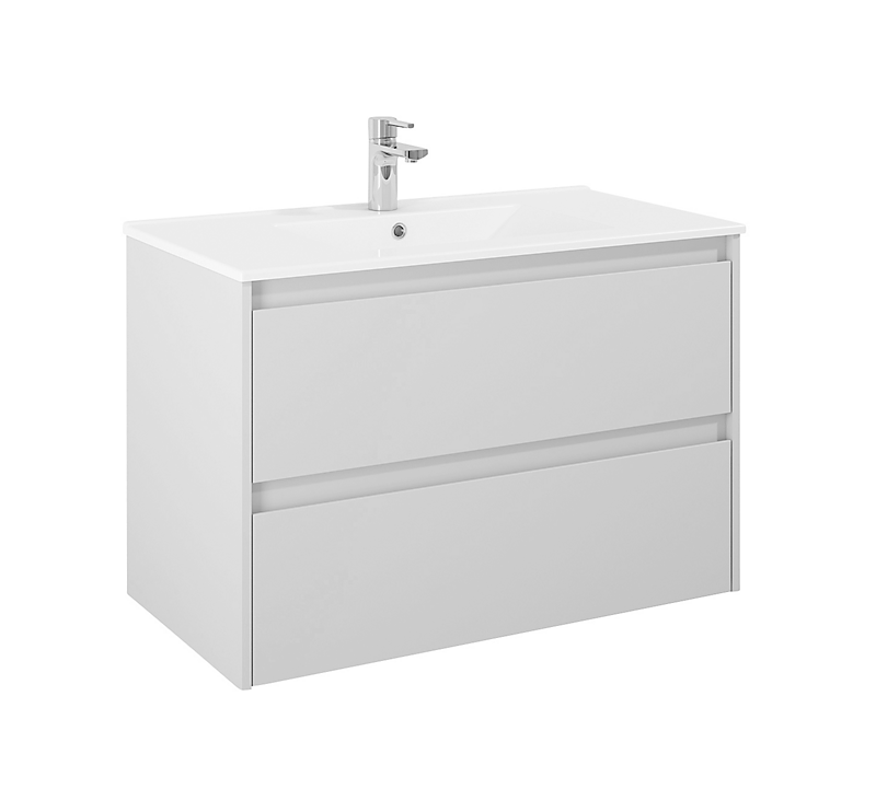 Luxor vaskeskab 90 cm uden vask, mat grå