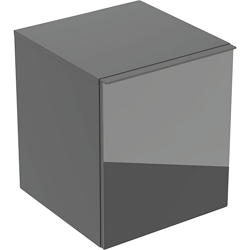 GEBERIT Acanto sideskab 452x475mm med en skuffe & en indvendig skuffe. Lava Lakeret mat, glas blankt