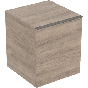 GEBERIT Acanto sideskab 452x475mm med en skuffe & en indvendig skuffe. Melamin træstruktur, Nøddetræ
