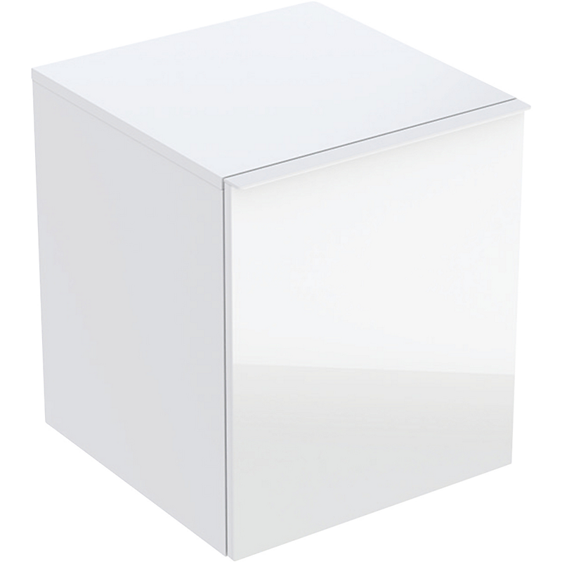 GEBERIT Acanto sideskab 452x475mm med en skuffe & en indvendig skuffe. Hvid Lakeret blankpoleret, glas blankt