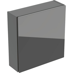 GEBERIT overskab kvadratisk, med en låge: 45x46.7cm, Korpus: lava / lakeret mat, Forside: