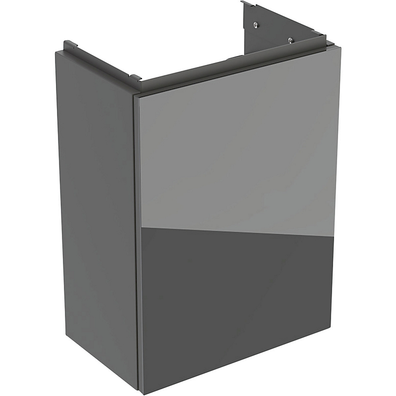 GEBERIT Acanto underskab 392x539mm til håndvask, med en låge Bredde håndvask=40cm, Lava/ glas blankt