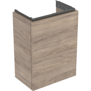 GEBERIT Acanto underskab 392x539mm til håndvask, med en låge Bredde håndvask=40cm, Nøddetræ