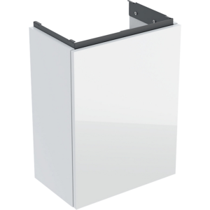 GEBERIT Acanto underskab 392x539mm til håndvask, med en låge Bredde håndvask=40cm, Hvid/ glas blankt