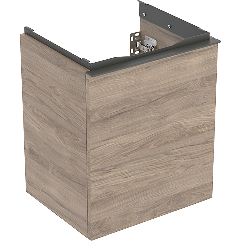 GEBERIT Acanto underskab 446x539mm til håndvask, med en skuffe Korpus & forside Nøddetræ hickory
