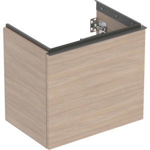 GEBERIT Acanto underskab 592x535mm til håndvask, med en skuffe & en indvendig skuffe, Eg / melamin træstruktur