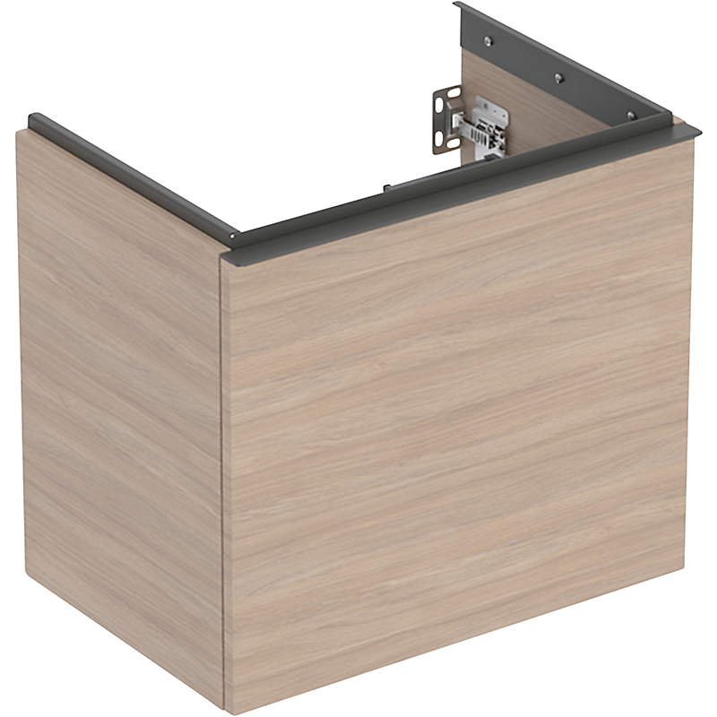 GEBERIT Acanto underskab 592x535mm til håndvask, med en skuffe & en indvendig skuffe, Eg / melamin træstruktur