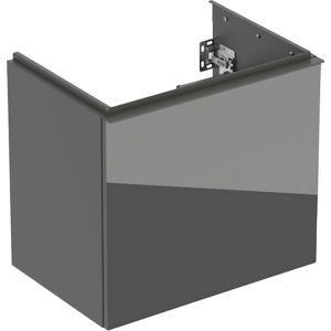 GEBERIT Acanto underskab 592x535mm til håndvask, med en skuffe & en indvendig skuffe, lava / glas blankt