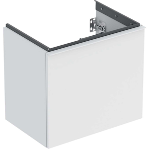 GEBERIT Acanto underskab 592x535mm til håndvask, med en skuffe & en indvendig skuffe, hvid / lakeret mat