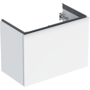 GEBERIT Acanto underskab 740x535mm til håndvask, med en skuffe & en indvendig skuffe, hvid / lakeret højglans
