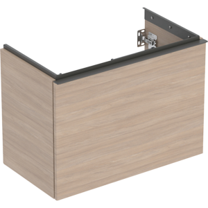 GEBERIT Acanto underskab 740x535mm til håndvask, med en skuffe & en indvendig skuffe, Eg / melamin træstruktur