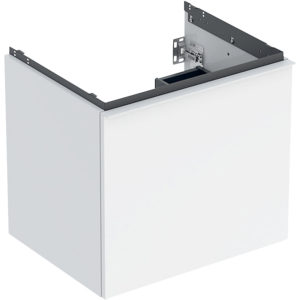 GEBERIT Acanto underskab 592x541mm til håndvask, med en skuffe & en indvendig skuffe hvid / lakeret højglans