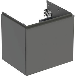 GEBERIT Acanto underskab 592x541mm til håndvask, med en skuffe & en indvendig skuffe Bredde. Lava / lakeret mat