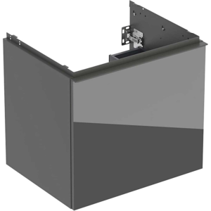 GEBERIT Acanto underskab 592x541mm til håndvask, med en skuffe & en indvendig skuffe Bredde. Lava / glas blankt
