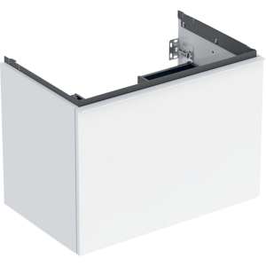 GEBERIT Acanto underskab 740x541mm til håndvask, med en skuffe & en indvendig skuffe Bredde. Hvid / lakeret højglans