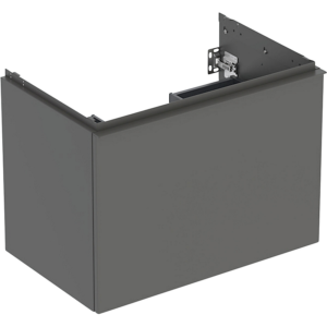 GEBERIT Acanto underskab 740x541mm til håndvask, med en skuffe & en indvendig skuffe Bredde. Lava / lakeret mat