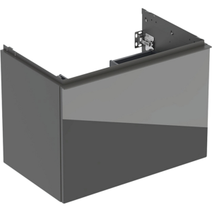 GEBERIT Acanto underskab 740x541mm til håndvask, med en skuffe & en indvendig skuffe Bredde. Lava / lakeret mat