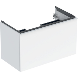 GEBERIT Acanto underskab 888x541mm til håndvask, med en skuffe & en indvendig skuffe Bredde. Hvid / lakeret højglans