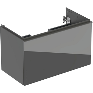 GEBERIT Acanto underskab 888x541mm til håndvask, med en skuffe & en indvendig skuffe Bredde. Lava / glas blankt