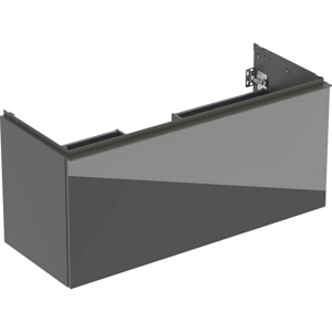 GEBERIT Acanto underskab 1184x541mm til håndvask, med en skuffe & en indvendig skuffe Bredde. Lava / glas blankt