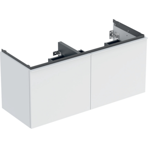 GEBERIT Acanto underskab 1184x541mm til dobbelthåndvask, med to skuffer & to indvendige skuffer. Hvid / lakeret mat