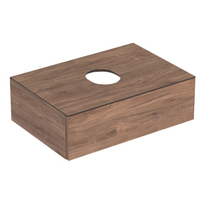 GEBERIT Variform vaskeskab 750x510x235mm med 1 skuffe, Nøddetræ hickory