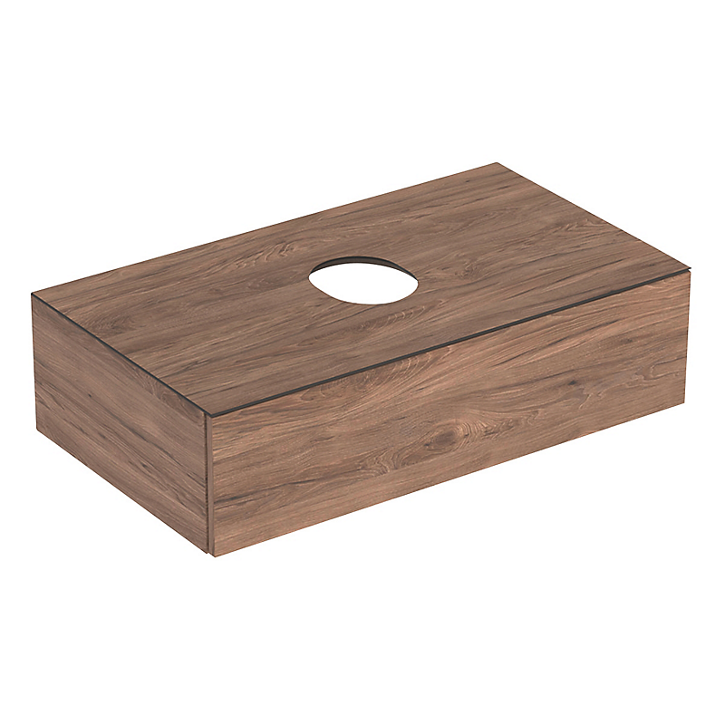 GEBERIT Variform vaskeskab 900x510x240mm med 1 skuffe, Nøddetræ hickory