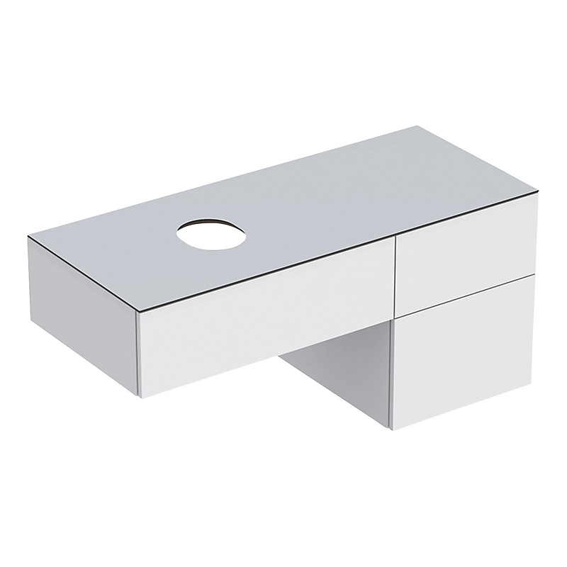 GEBERIT Variform vaskeskab 1200x510x550mm med 3 skuffer, hvid