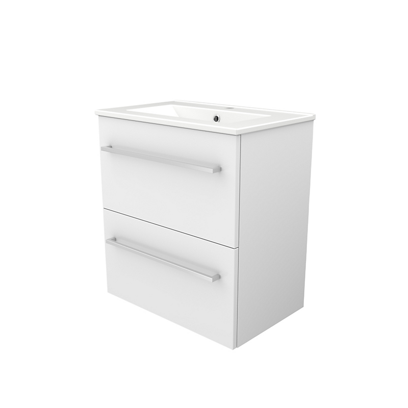 Sanibell Basicline møbelsæt med håndvask. 61x40cm. Hvid højglans