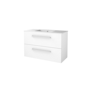 Sanibell Basicline møbelsæt med håndvask. 101x46cm hvid højglans