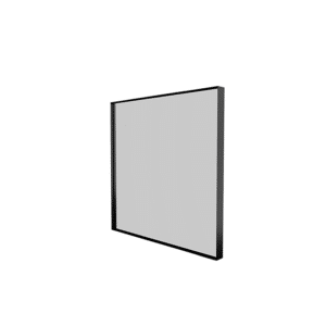 Sanibell Basicline spejl i matsort aluramme 60x60cm