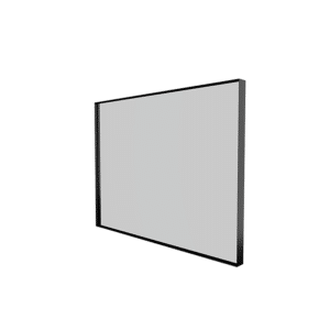Sanibell Basicline spejl i matsort aluramme 80x60cm