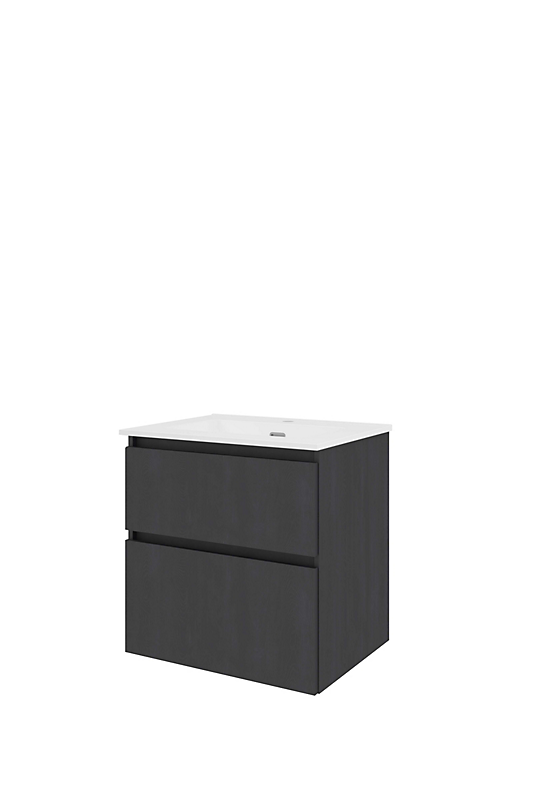 Sanibell Proline møbelsæt 61x46 sort eg, 2 softclose skuffer