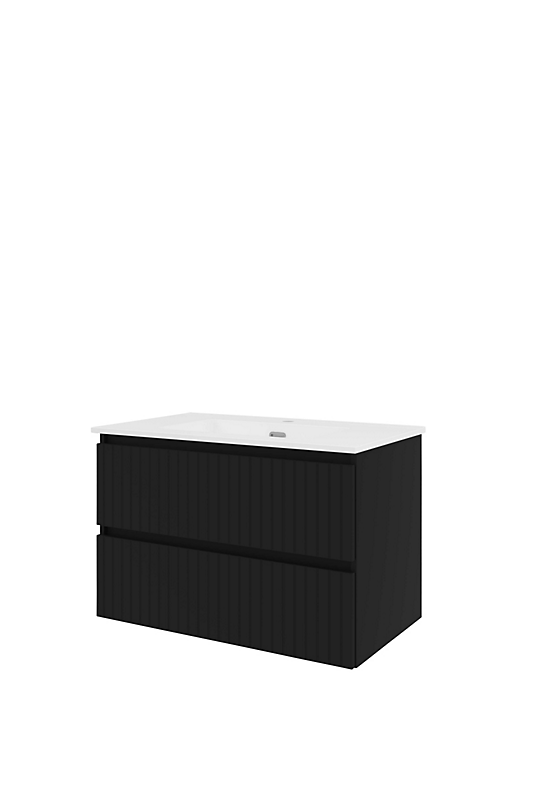 Sanibell Proline møbelsæt 81x46cm matsort, 2 softclose skuffer