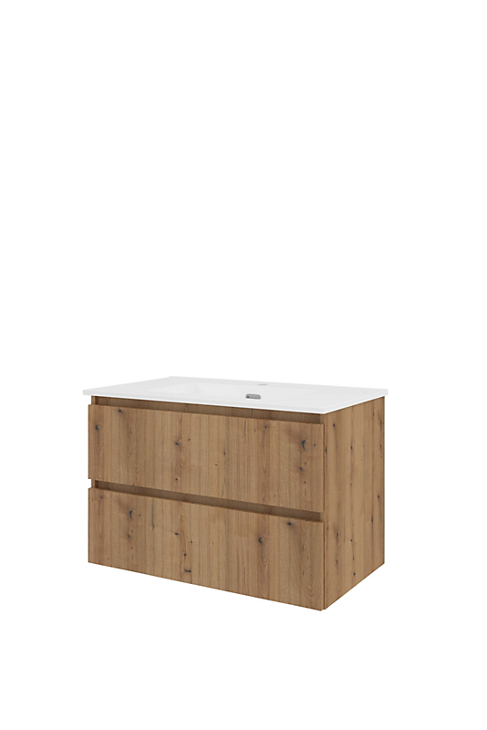 Sanibell Proline møbelsæt 81x46cm urban eg, 2 softclose skuffer