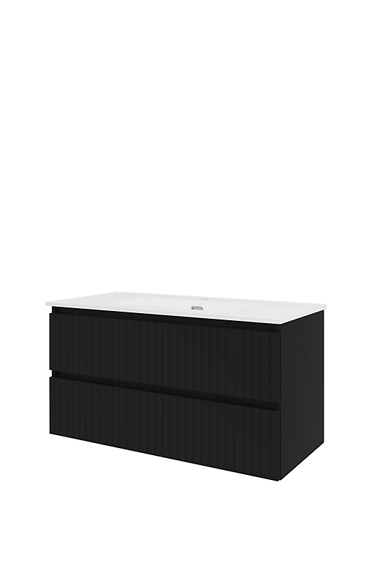 Sanibell Proline møbelsæt 101x46cm matsort, 2 softclose skuffer