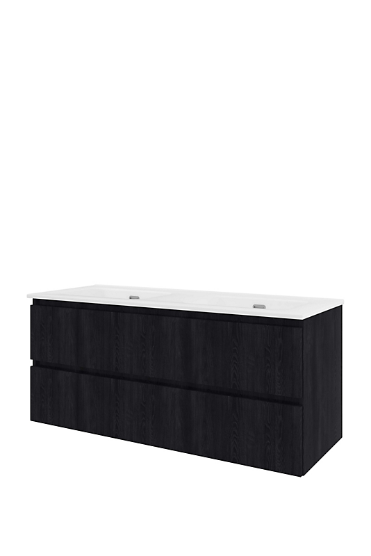 Sanibell Proline møbelsæt 121x46cm kul eg, 2 softclose skuffer