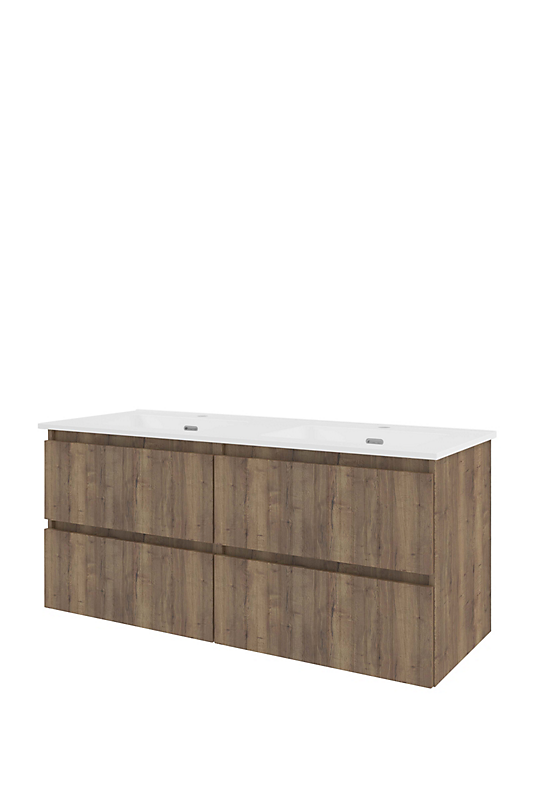 Sanibell Proline møbelsæt 121x46cm terra eg, 4 softclose skuffer