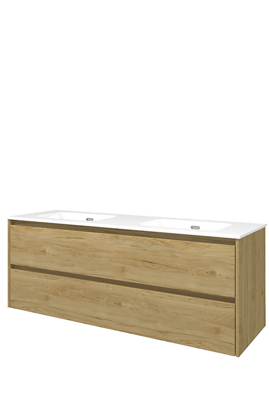 Sanibell Proline møbelsæt 141x46cm ideal eg, 2 softclose skuffer