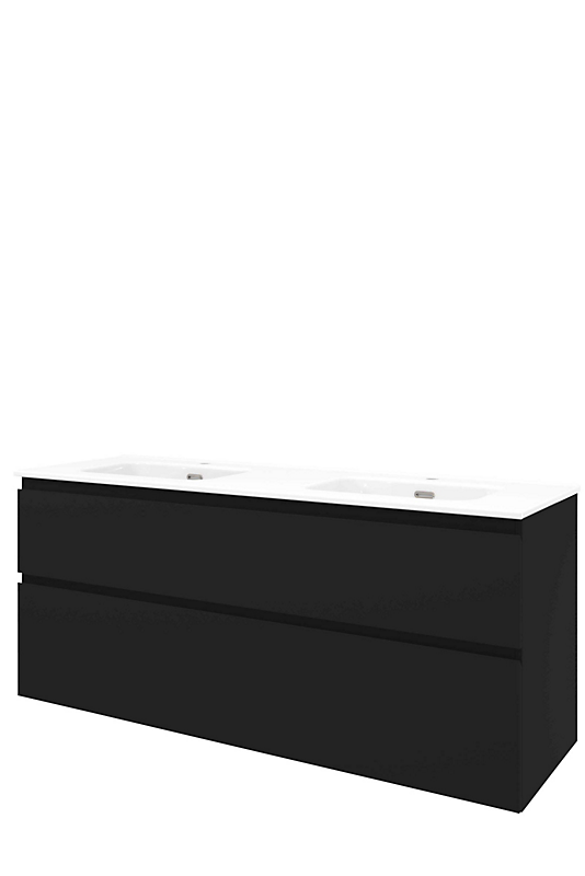 Sanibell Proline møbelsæt 141x46cm matsort, 2 softclose skuffer