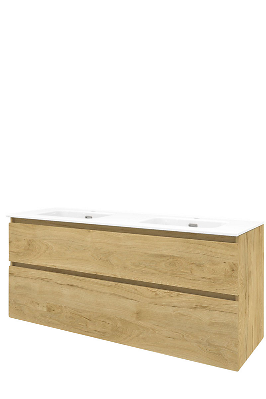 Sanibell Proline møbelsæt 141x46cm ideal eg, 2 softclose skuffer