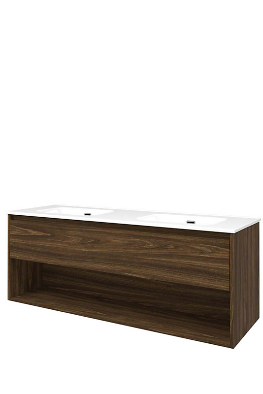 Sanibell Proline møbelsæt 141x46 cabana eg, 1 skuffe & 1 åben hylde