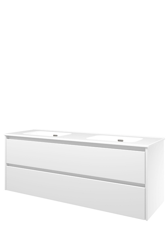 Sanibell Proline møbelsæt 141x46cm mathvid, 2 softclose skuffer