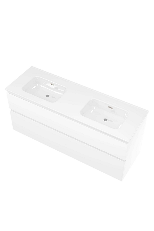 Sanibell Proline møbelsæt 141x46cm mathvid, 2 softclose skuffer