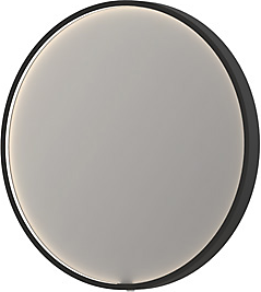 Sanibell Proline spejl Ø60cm direkte LED på matsort aluramme