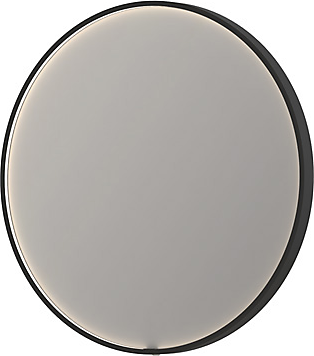 Sanibell Proline spejl Ø80cm direkte LED på matsort aluramme