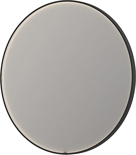 Sanibell Proline spejl Ø120cm direkte LED på matsort aluramme